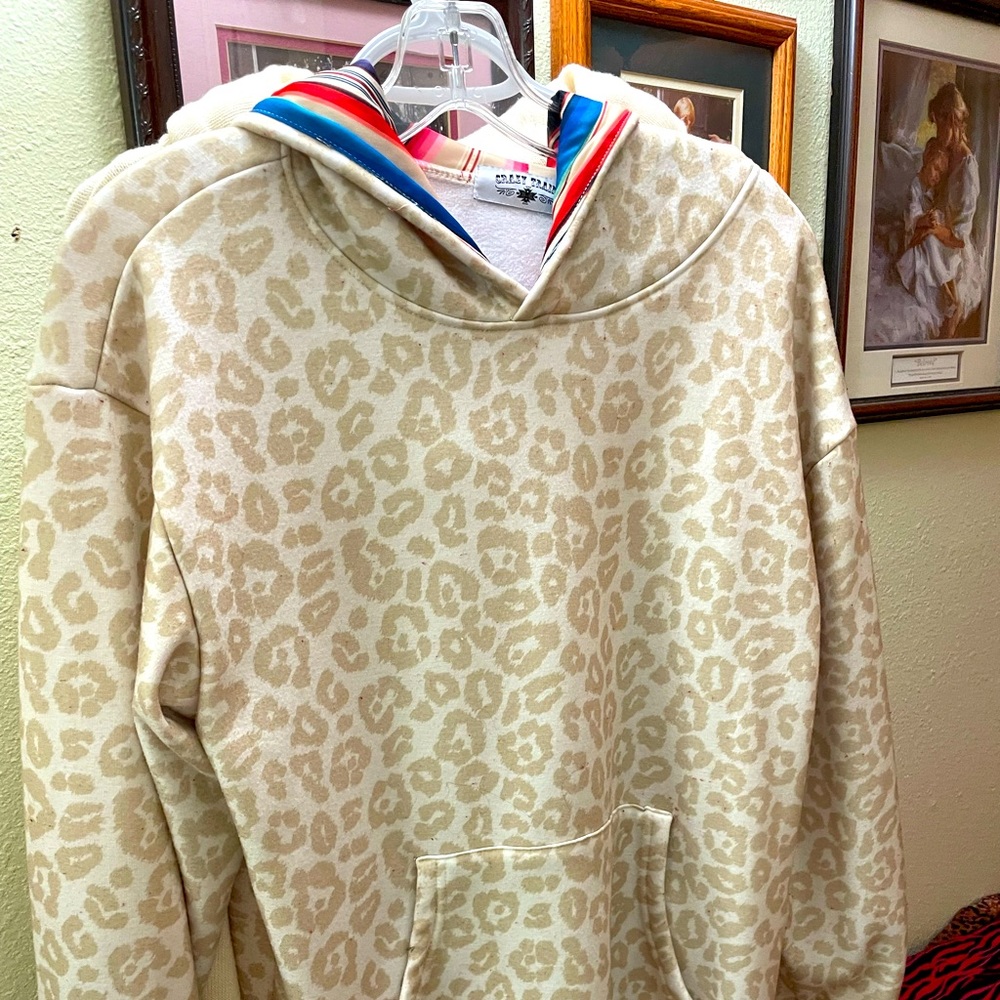 Crazy Train cheetah print hoodie